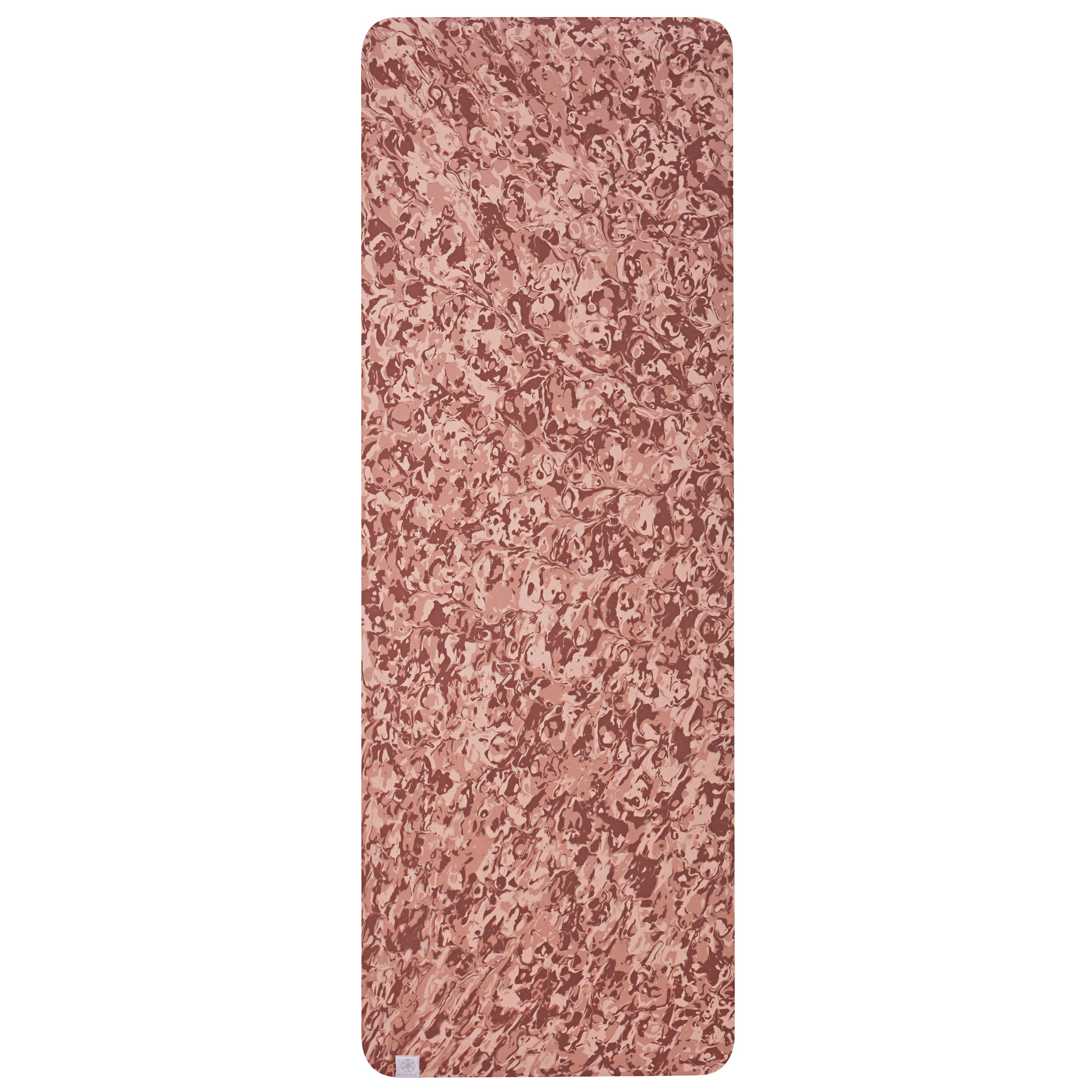 Gaiam English Rose TPE Yoga Mat flat